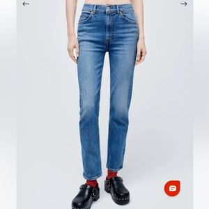 REDONE Laguna Blue Extra Stretch 70’s Straight Jeans Size 26